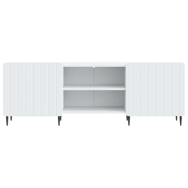 ТВ шкаф Бяло 150 x 31 x 52 см Инженерна дървесина