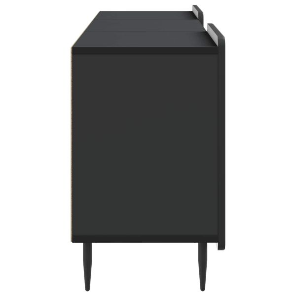 ТВ шкаф Черно 150 x 31 x 52 см Инженерна дървесина
