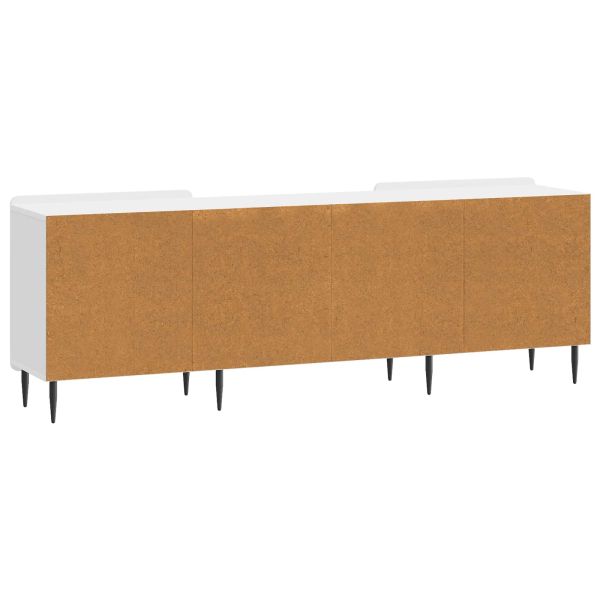 ТВ шкаф Бял гланц 150 x 31 x 52 см Инженерна дървесина