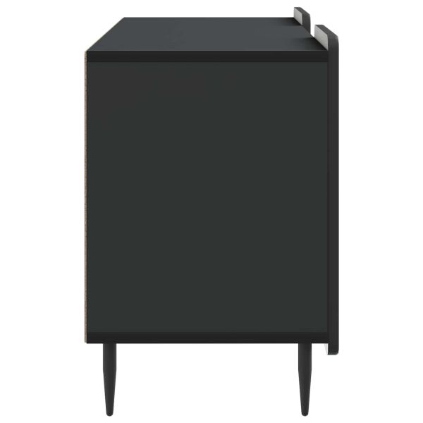 ТВ шкаф Черно 102 x 34,5 x 52 см Инженерна дървесина
