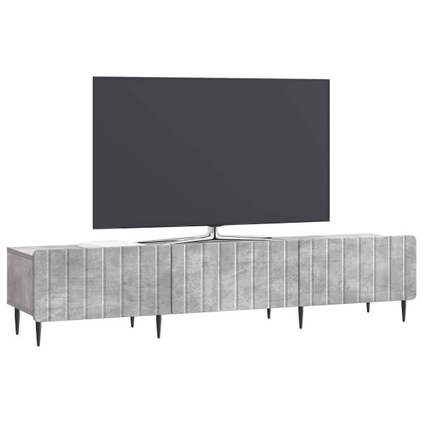 ТВ шкаф Бетонно сиво 147 x 34,5 x 32 см Инженерна дървесина