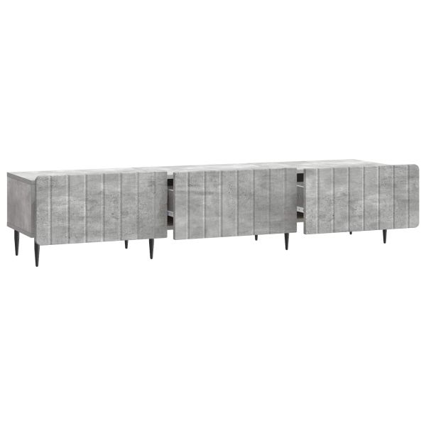 ТВ шкаф Бетонно сиво 147 x 34,5 x 32 см Инженерна дървесина