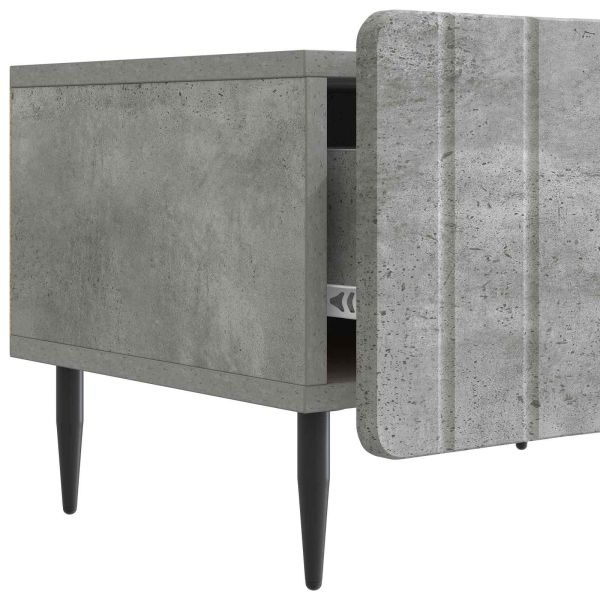 ТВ шкаф Бетонно сиво 147 x 34,5 x 32 см Инженерна дървесина