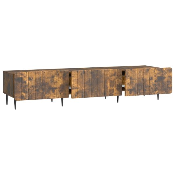 ТВ шкаф Опушен дъб 147 x 34,5 x 32 см Инженерна дървесина