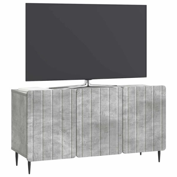 ТВ шкаф Бетонно сиво 99 x 34,5 x 52 см Инженерна дървесина