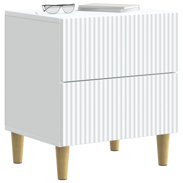 Нощен шкаф 2 pcs Бяло 43 x 34,5 x 48 см Инженерна дървесина