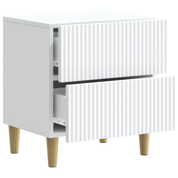 Нощен шкаф 2 pcs Бяло 43 x 34,5 x 48 см Инженерна дървесина