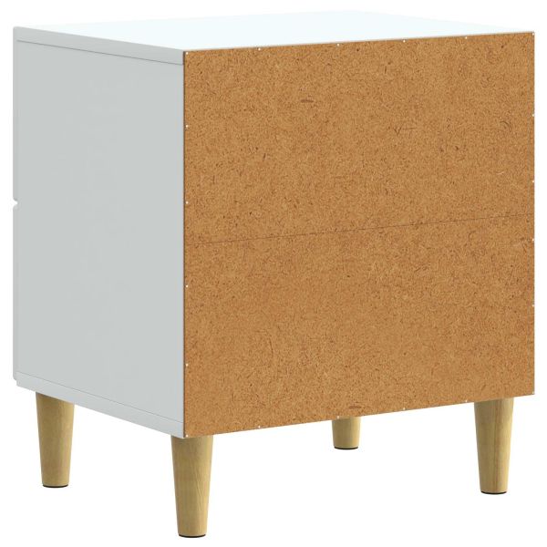 Нощен шкаф 2 pcs Бяло 43 x 34,5 x 48 см Инженерна дървесина