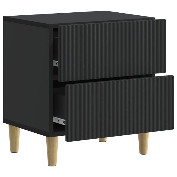 Нощен шкаф 2 pcs Черно 43 x 34,5 x 48 см Инженерна дървесина