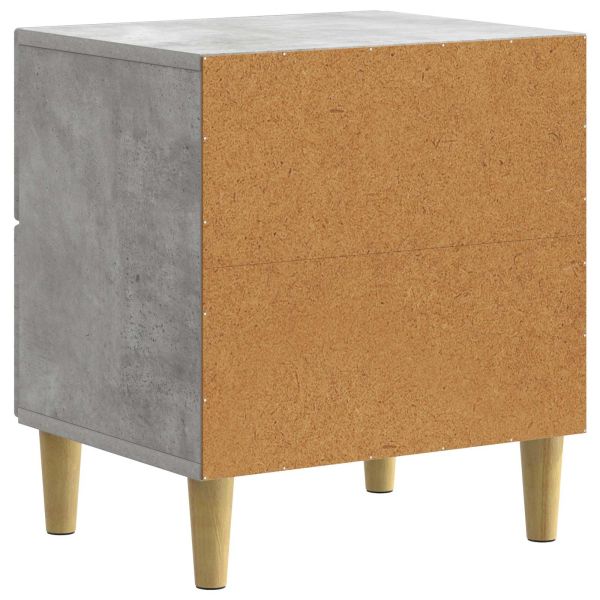 Нощен шкаф Бетонно сиво 43 x 34,5 x 48 см Инженерна дървесина