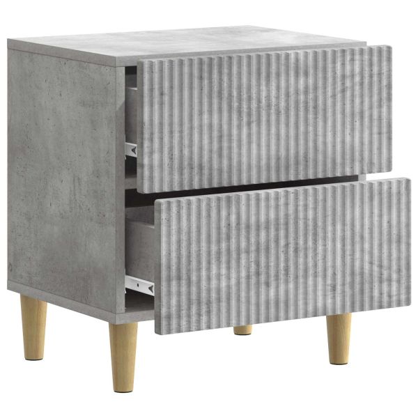 Нощен шкаф с чекмедже 2 pcs Бетонно сиво 43 x 34,5 x 48 см