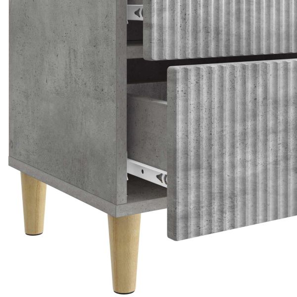 Нощен шкаф с чекмедже 2 pcs Бетонно сиво 43 x 34,5 x 48 см