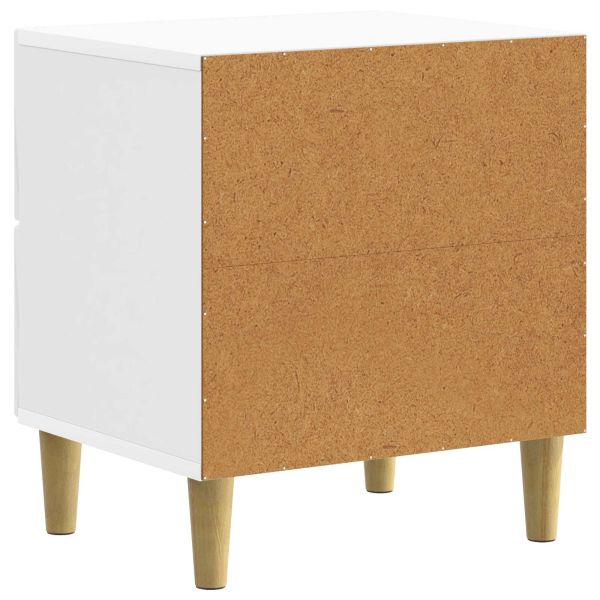 Нощен шкаф с чекмедже 2 pcs Бял гланц 43 x 34,5 x 48 см