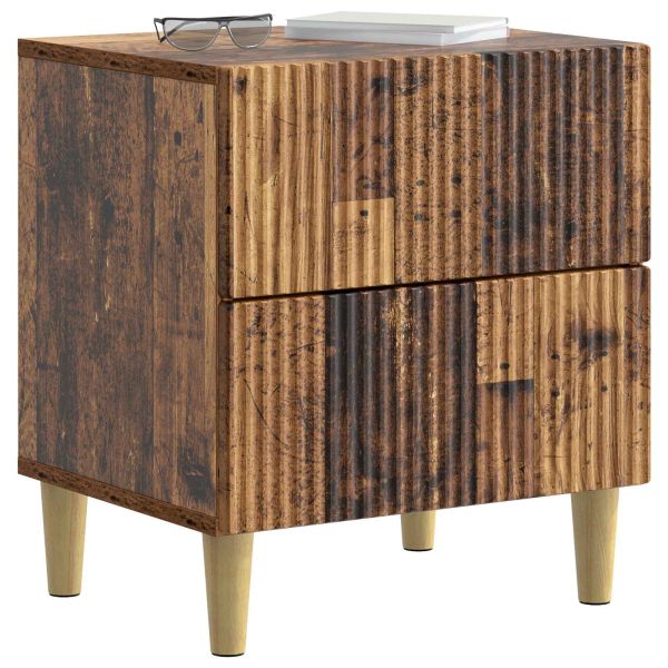 Нощен шкаф с чекмедже 2 pcs Старо дърво 43 x 34,5 x 48 см