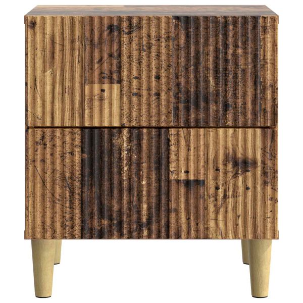 Нощен шкаф с чекмедже 2 pcs Старо дърво 43 x 34,5 x 48 см