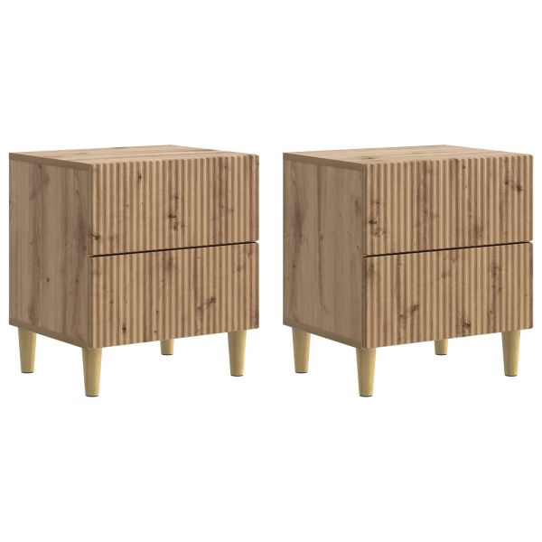 Нощен шкаф с чекмедже 2 pcs Дъб артизан 43 x 34,5 x 48 см