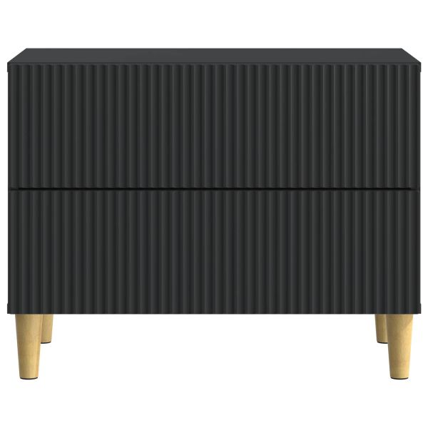Нощен шкаф Черно 62 x 34,5 x 48 см Инженерна дървесина