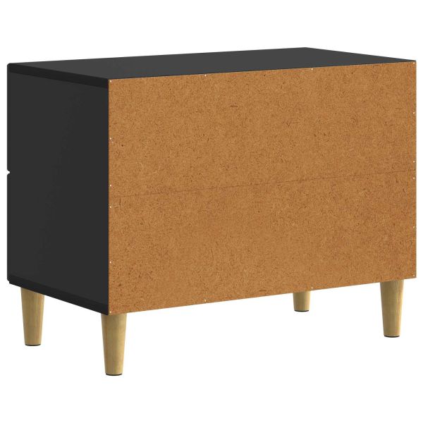 Нощен шкаф Черно 62 x 34,5 x 48 см Инженерна дървесина