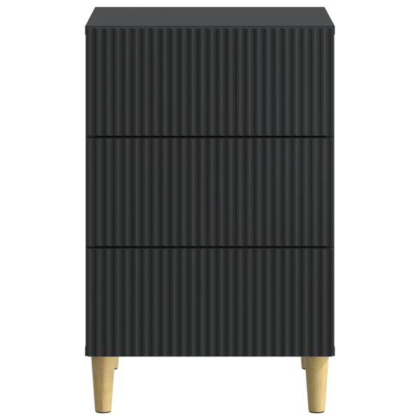 Нощен шкаф Черно 43 x 41 x 66,5 см Инженерна дървесина
