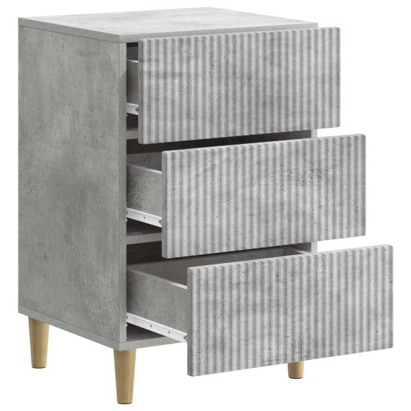 Нощен шкаф Бетонно сиво 43 x 41 x 66,5 см Инженерна дървесина