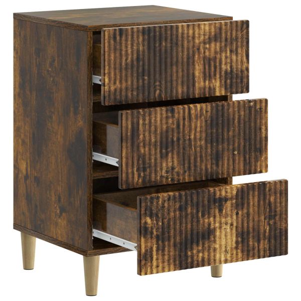Нощен шкаф Опушен дъб 43 x 41 x 66,5 см Инженерна дървесина
