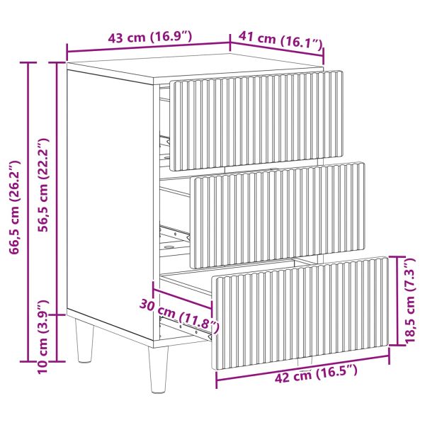 Нощен шкаф Старо дърво 43 x 41 x 66,5 см Инженерна дървесина