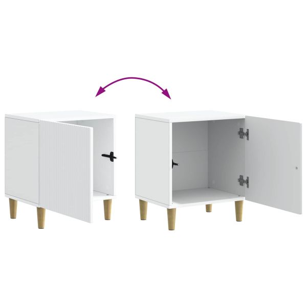 Нощен шкаф 2 pcs Бяло 43 x 34,5 x 50 см Инженерна дървесина