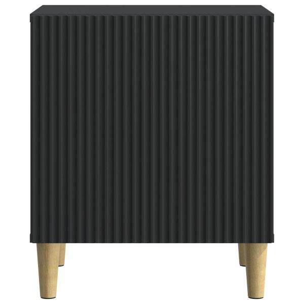 Нощен шкаф Черно 43 x 34,5 x 50 см Инженерна дървесина