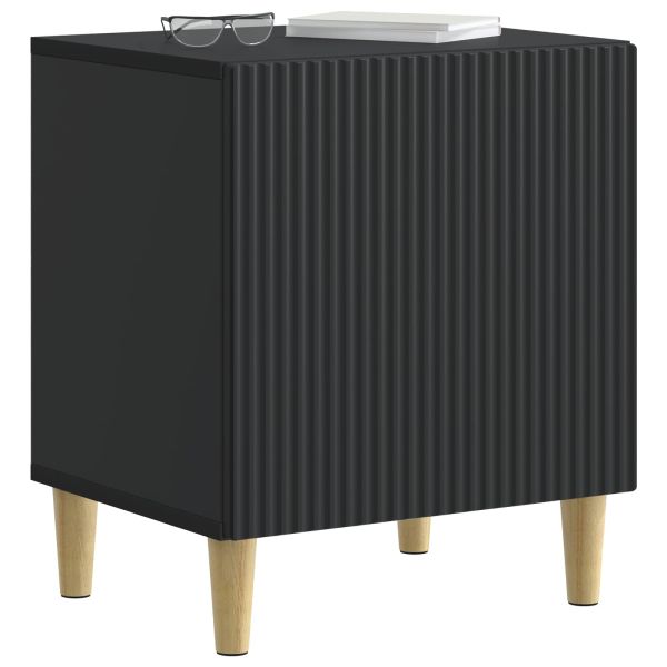 Нощен шкаф 2 pcs Черно 43 x 34,5 x 50 см Инженерна дървесина