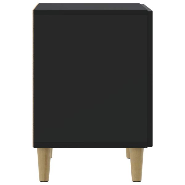 Нощен шкаф 2 pcs Черно 43 x 34,5 x 50 см Инженерна дървесина