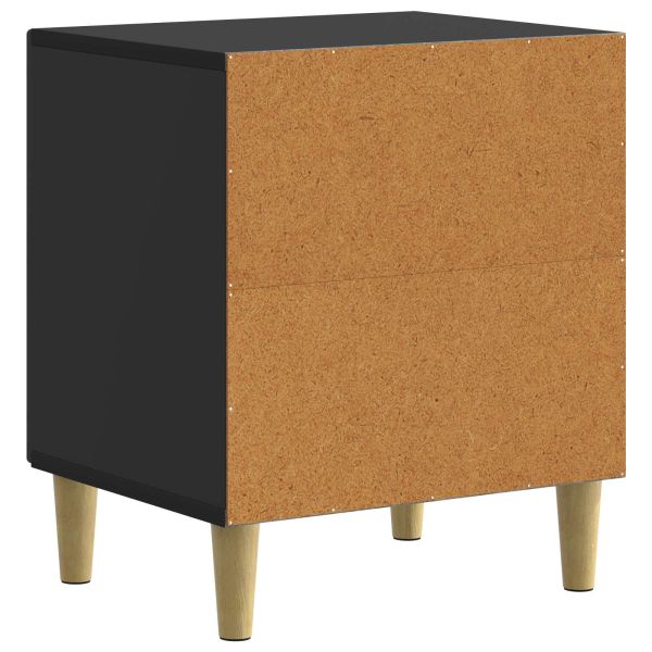 Нощен шкаф 2 pcs Черно 43 x 34,5 x 50 см Инженерна дървесина