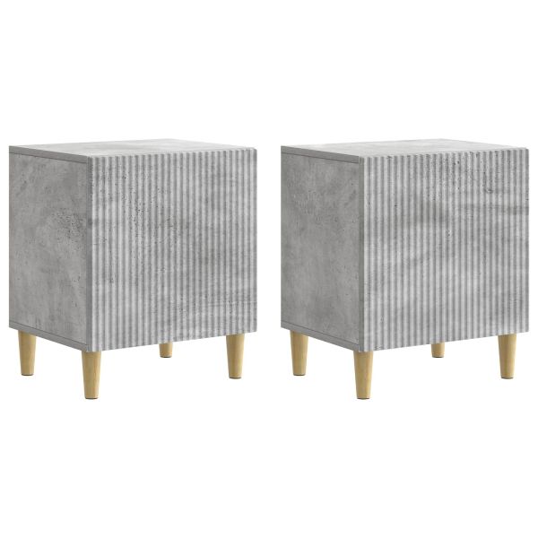 Нощен шкаф 2 pcs Бетонно сиво 43 x 34,5 x 50 см
