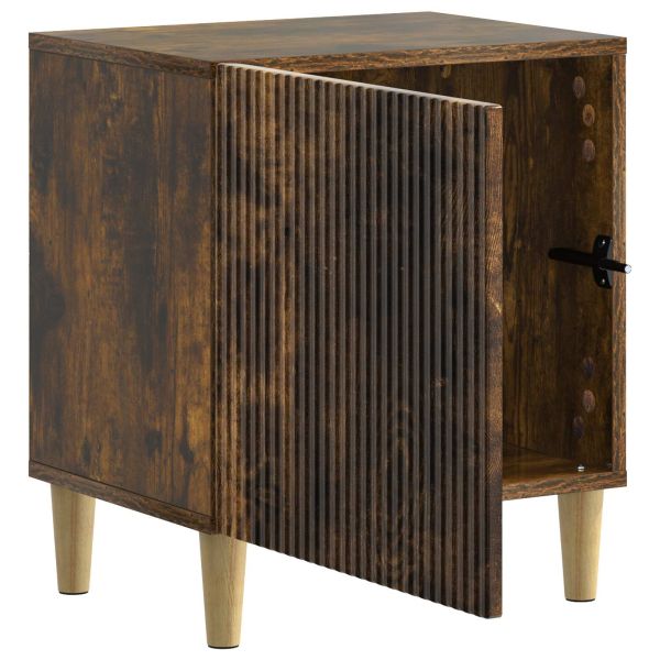 Нощен шкаф 2 pcs Опушен дъб 43 x 34,5 x 50 см
