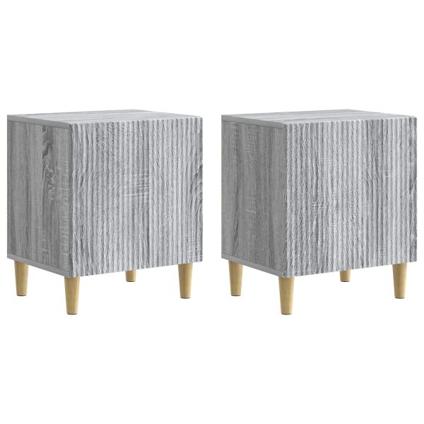 Нощен шкаф 2 pcs Сива сонома 43 x 34,5 x 50 см