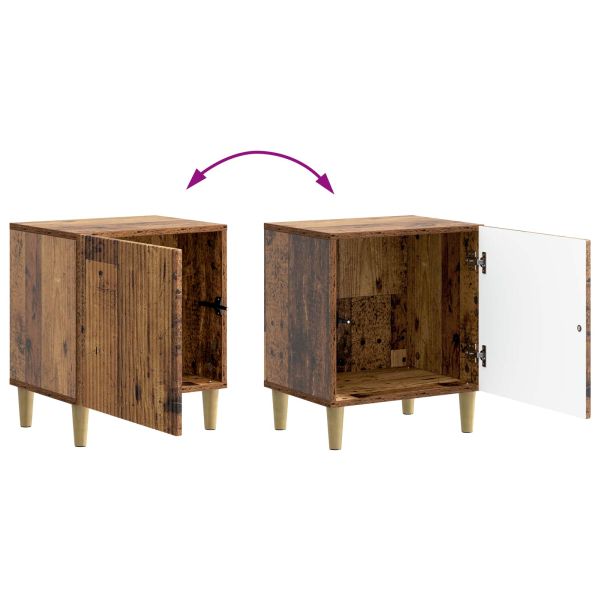Нощен шкаф 2 pcs Старо дърво 43 x 34,5 x 50 см