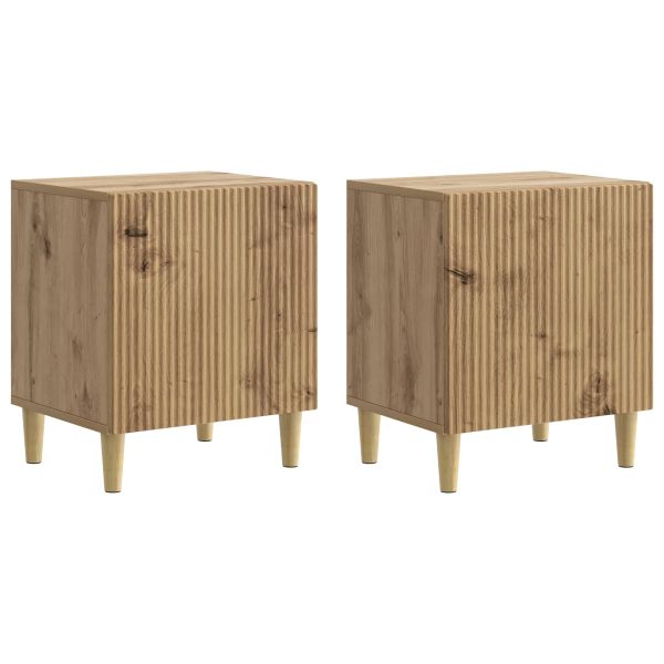 Нощен шкаф 2 pcs Дъб артизан 43 x 34,5 x 50 см