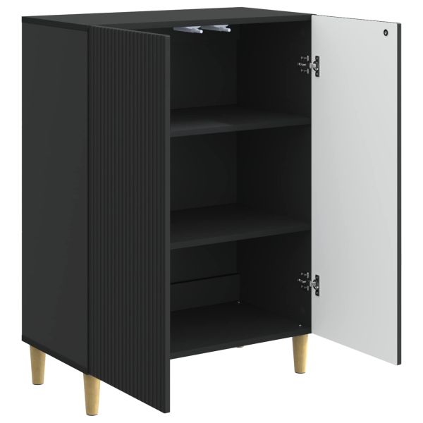 Служебен шкаф Черно 66 x 34,5 x 90 см Инженерна дървесина