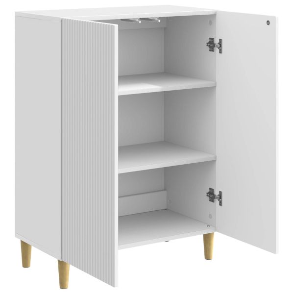 Служебен шкаф Бял гланц 66 x 34,5 x 90 см Инженерна дървесина