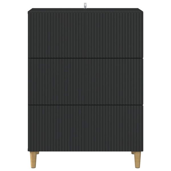 Чекмеджетен шкаф Черно 66 x 34,5 x 90 см Инженерна дървесина