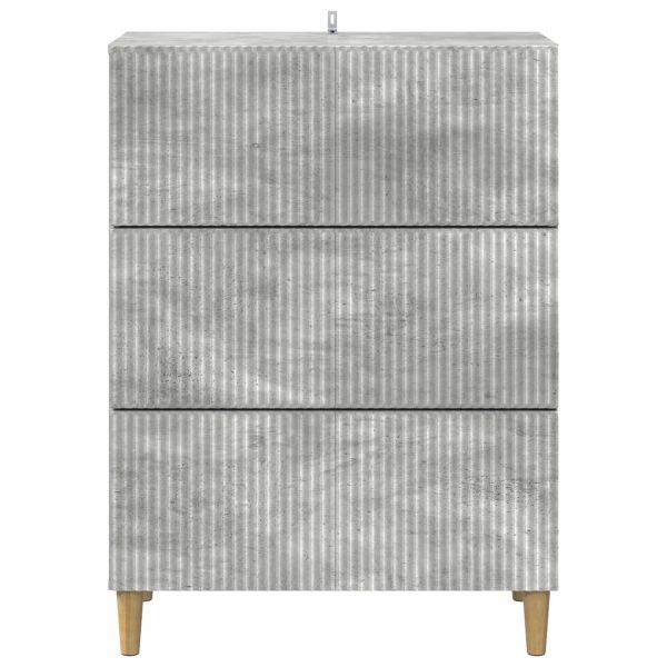 Чекмеджетен шкаф Бетонно сиво 66 x 34,5 x 90 см