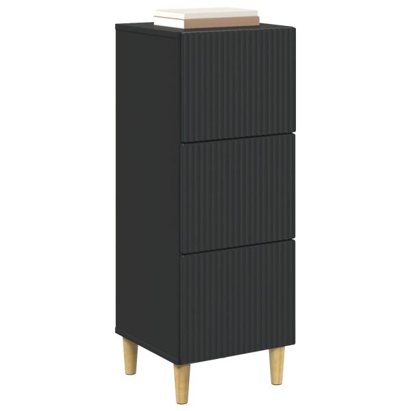 Чекмеджетен шкаф Черно 33 x 34,5 x 90 см Инженерна дървесина