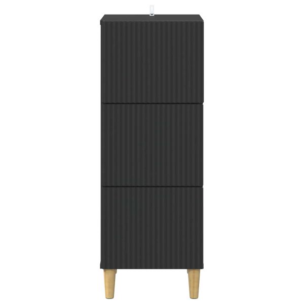 Чекмеджетен шкаф Черно 33 x 34,5 x 90 см Инженерна дървесина