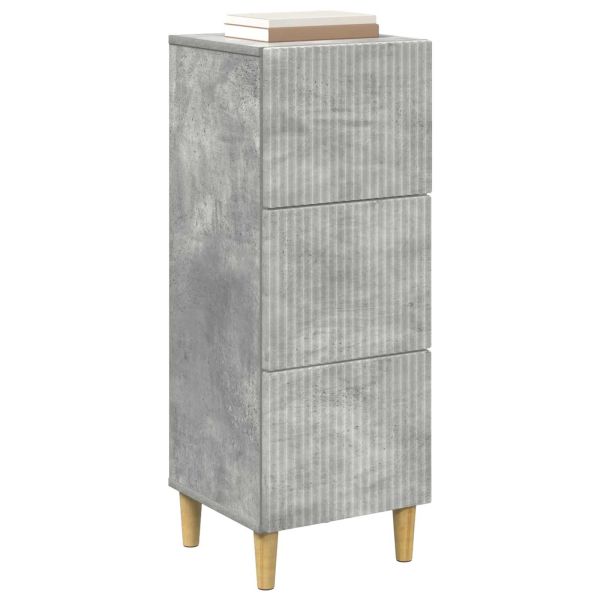 Чекмеджетен шкаф Бетонно сиво 33 x 34,5 x 90 см