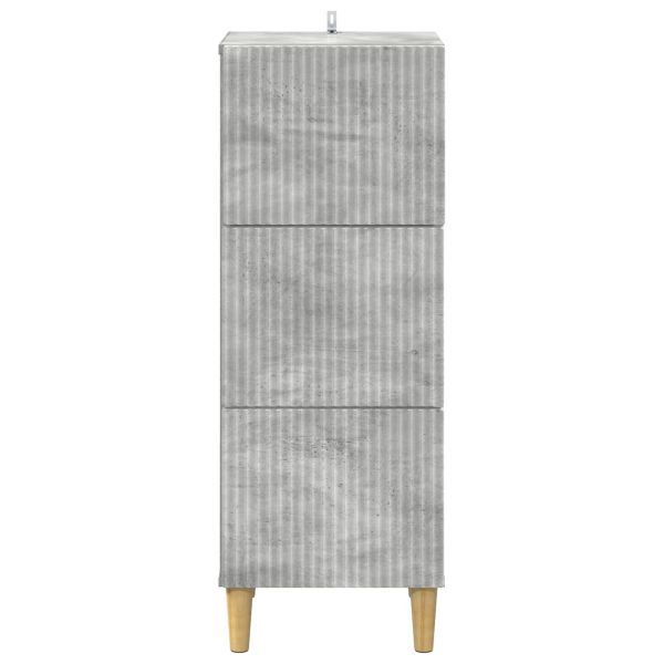 Чекмеджетен шкаф Бетонно сиво 33 x 34,5 x 90 см