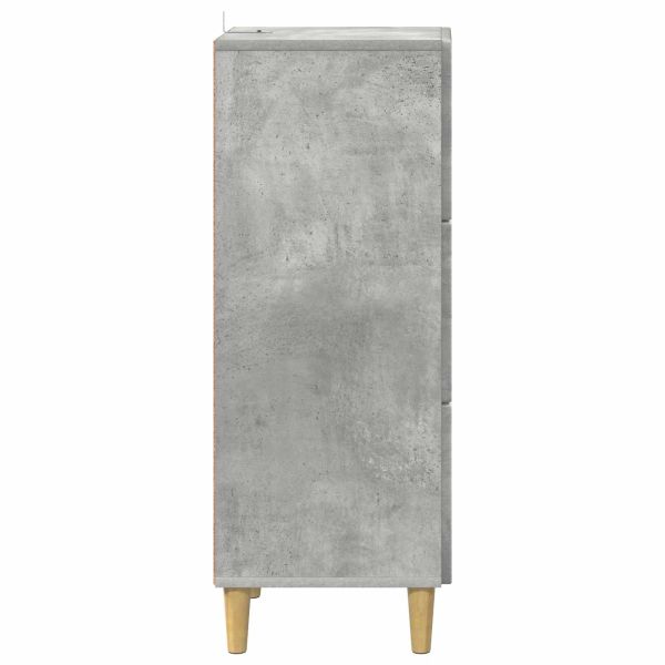 Чекмеджетен шкаф Бетонно сиво 33 x 34,5 x 90 см