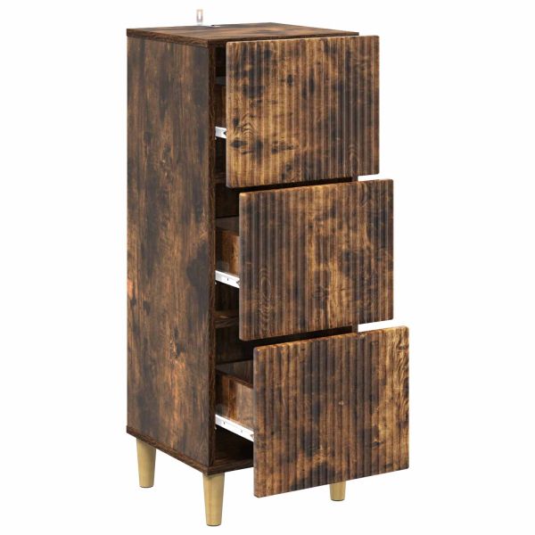 Чекмеджетен шкаф Опушен дъб 33 x 34,5 x 90 см