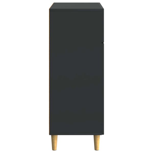 Служебен шкаф Черно 66 x 34,5 x 90 см Инженерна дървесина