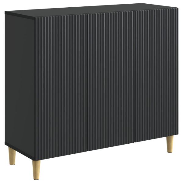 Служебен шкаф Черно 89 x 34,5 x 80 см Инженерна дървесина