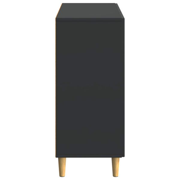 Служебен шкаф Черно 89 x 34,5 x 80 см Инженерна дървесина