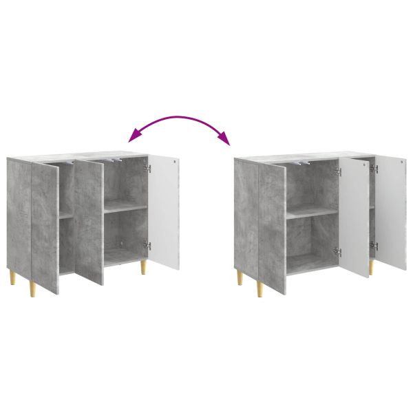 Служебен шкаф Бетонно сиво 89 x 34,5 x 80 см